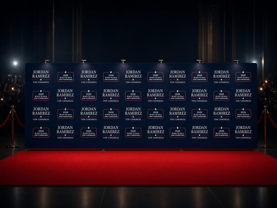 30 Foot Step-and-Repeat Backdrop