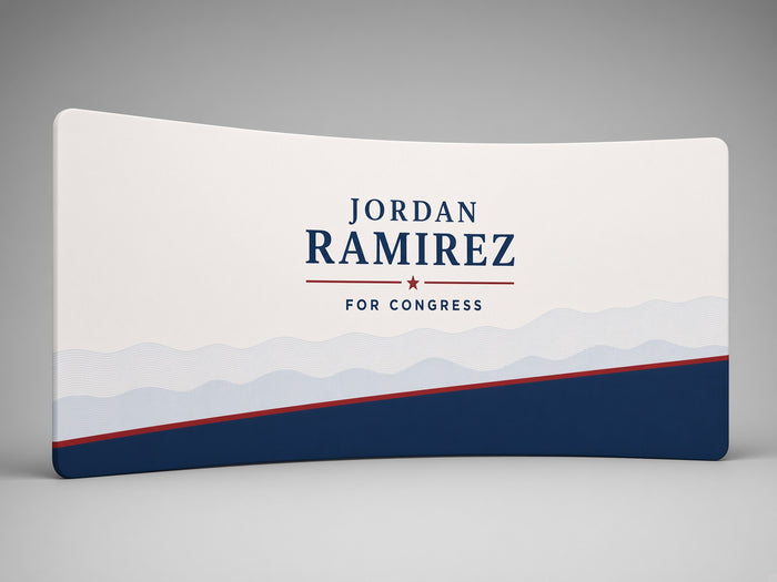 20' Curved Campaign Backdrop